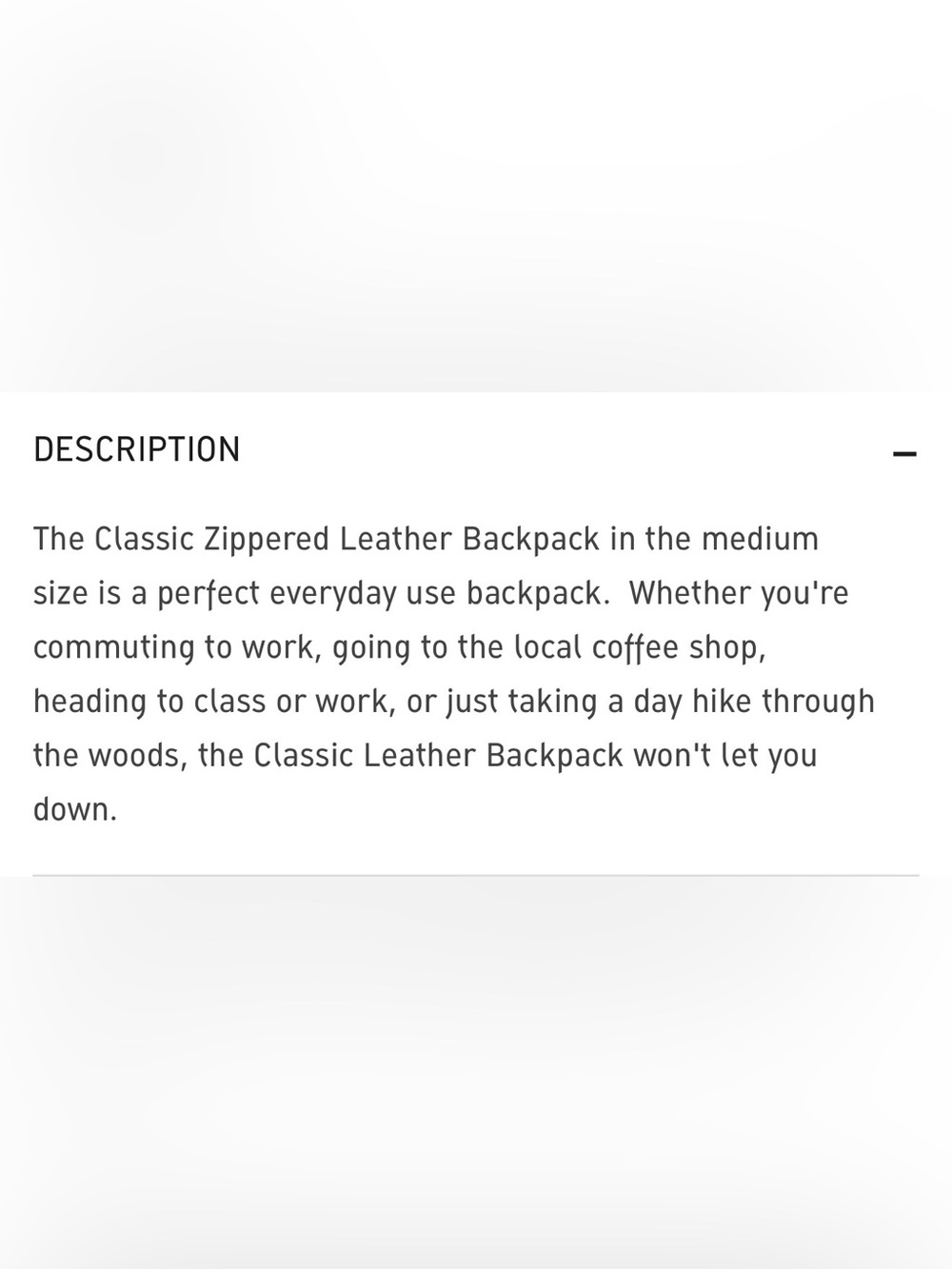 Go Forth Goods Classic Zippered backpack Medium in saddle - Picture 9 of 11